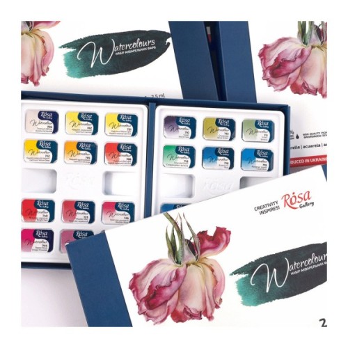 Акварельні фарби Rosa Gallery Bontanical, 24 кольри по 2,5 мл (4823098541134)
