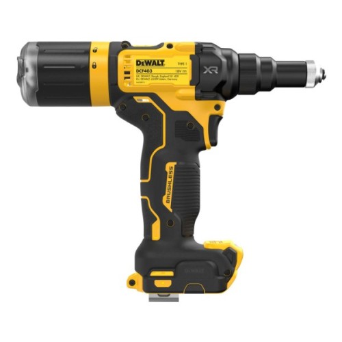 Заклепувальник DeWALT 18 В XR Li-Ion, 10 kN, d.закл.=2.4-4.8 мм (без АКБ та ЗП) (DCF403NT)