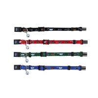 Нашийник для тварин Trixie нейлон з котами і дзвоником (4011905041780)