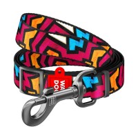 Повідець для собак WAUDOG Nylon "Графіті" регульований L Ш 25 мм Д 152-183 см (5312)