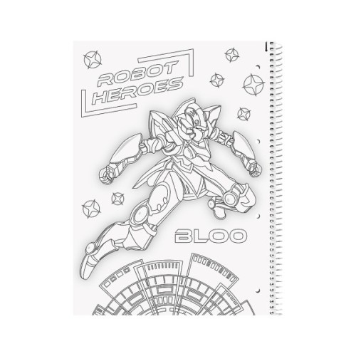 Книга записна Brunnen Коледж-блок А4 Premium Robot Heroes, клітинка 80 аркушів (10-679 28 421)