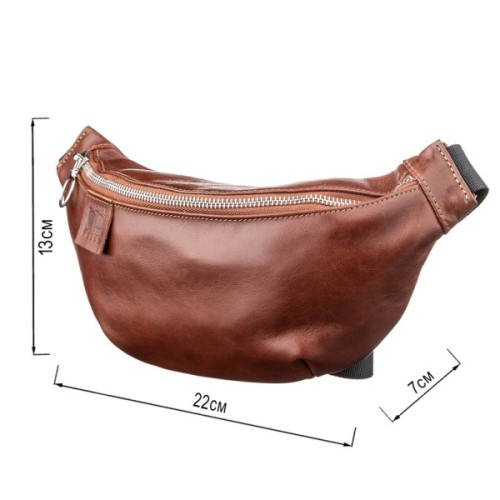 Сумка Grande Pelle Поясна Коричнева (11141)