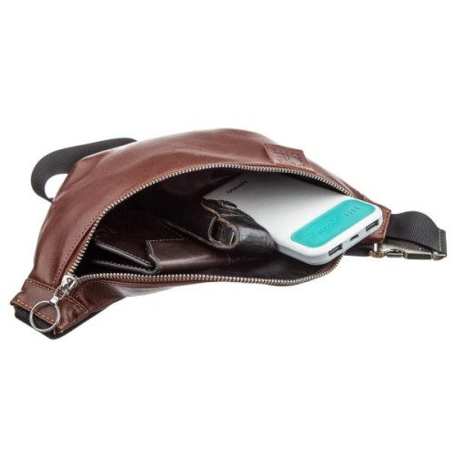 Сумка Grande Pelle Поясна Коричнева (11141)