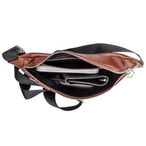 Сумка Grande Pelle Поясна Коричнева (11141)