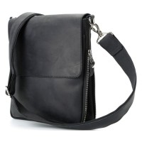 Сумка Shvigel З вінтажної шкіри Чорна (11017)