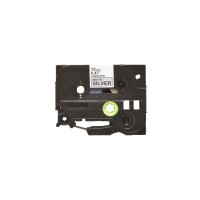 Стрічка для принтера етикеток UKRMARK B-TM931P, 12мм х 8м, black on matte silver, совместимая с TZeM931, ламинированная (900500)