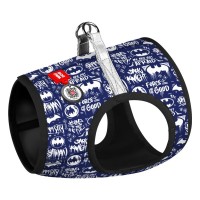 Шлея для собак WAUDOG Clothes з QR паспортом "Бетмен біло-блакитний" XS1 (1001-4001)