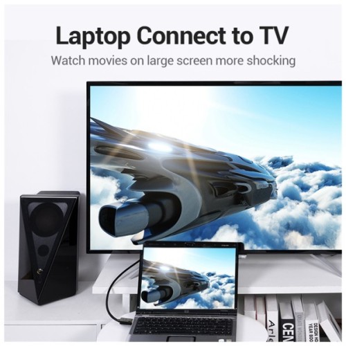 Кабель мультимедійний HDMI M to HDMI M 1.0m 8K60Hz cotton braided black Vention (AAUBF)