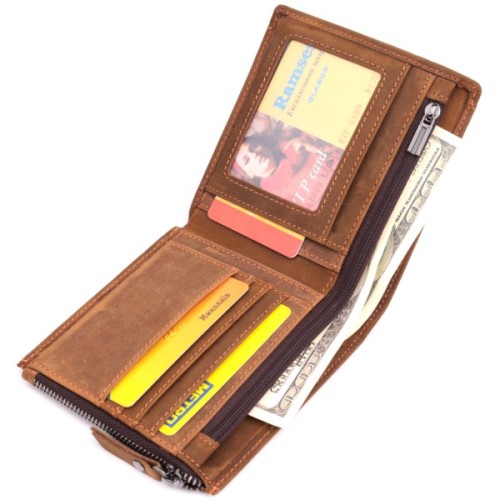 Гаманець Vintage З натуральної шкіри Коричневий (22856)