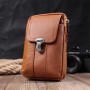 Сумка Vintage На пояс на два відділення з натуральної шкіри Руда (22737)