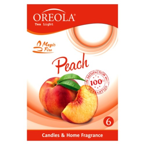 Ароматична свічка Oreola Персик 6 шт (5908252829156)