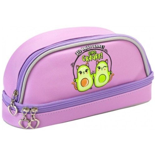 Пенал Cool For School 2 відділення бузьковий (CF87218)