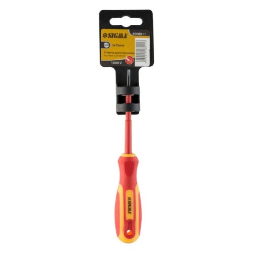 Викрутка Sigma діелектрична шліцьова SL3.0x75мм 1000В СrV (4008011)