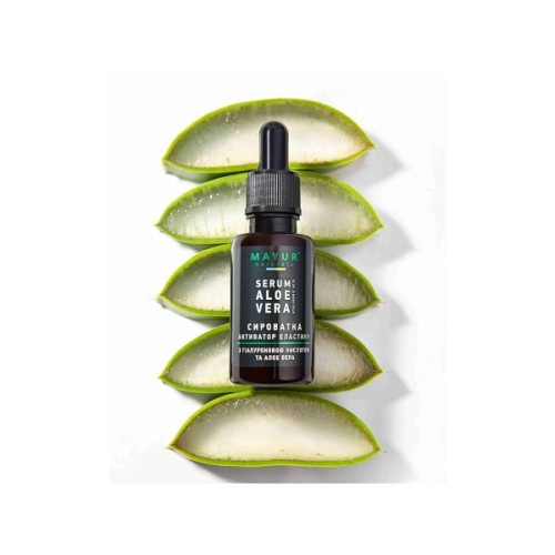 Сироватка для обличчя Mayur Зволожувальна Активатор еластину з алое вера та гіалуроновою кислотою 30 мл (4820230953305)