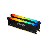Модуль пам'яті для комп'ютера DDR4 32GB (2x16GB) 3200 MHz Beast RGB Black Kingston Fury (ex.HyperX) (KF432C16BB12AK2/32WP)