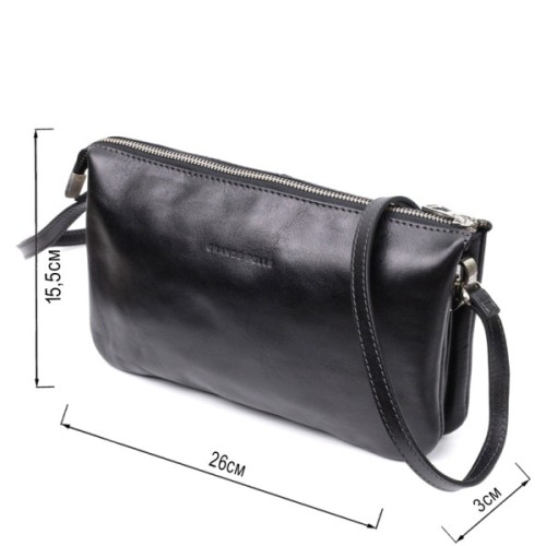 Сумка Grande Pelle З натуральної шкіри Чорна (11657)