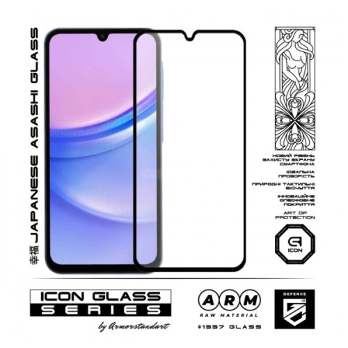 Скло захисне Armorstandart Icon Samsung A15 5G (A156) / A25 5G Black (ARM72430)