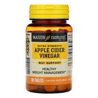 Трави Mason Natural Яблучний оцет, Extra Strength Apple Cider Vinegar, 100 табле (MAV13951)