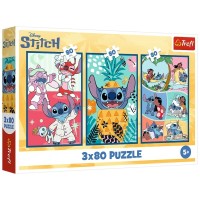 Пазл Trefl Lilo&Stitch Світ Cтіча 3x80 (5900511348859)