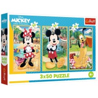 Пазл Trefl Mickey&friends Миша на святі 3 х 50 елементів (5900511348811)