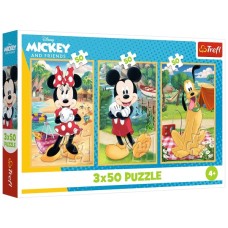 Пазл Trefl Mickey&friends Миша на святі 3 х 50 елементів (5900511348811)