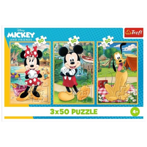Пазл Trefl Mickey&friends Миша на святі 3 х 50 елементів (5900511348811)