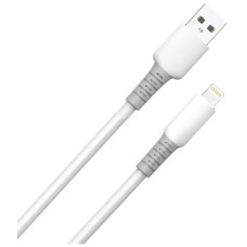 Дата кабель USB 2.0 AM to Lightning 1.0m 3A liquid silicone white ColorWay (CW-CBUL093-WT)