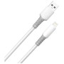 Дата кабель USB 2.0 AM to Lightning 1.0m 3A liquid silicone white ColorWay (CW-CBUL093-WT)