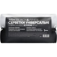 Серветки для прибирання Добра Господарочка Black&White Універсальні з перфорацією 23х30 см 2 рулони по 30 шт. (4820086522649)