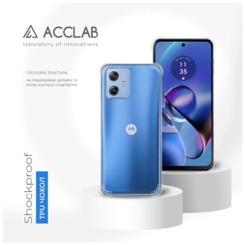 Чохол до мобільного телефона ACCLAB ShockProof Motorola Moto G54 Transparent (1283126587979)