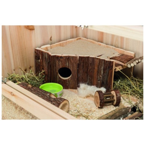 Іграшка для гризунів Trixie Дерев'яний ролик з дзвіночком 5 х 7 см (4011905616544)