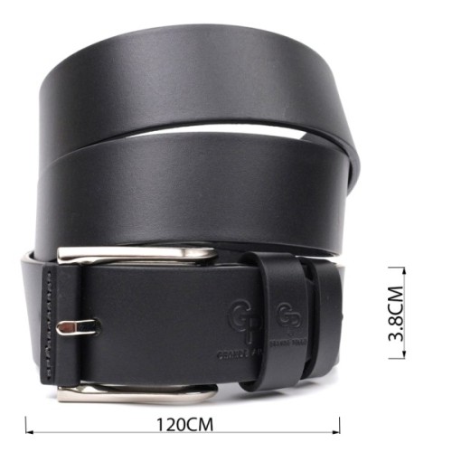 Ремінь Grande Pelle Під джинси з натуральної шкіри Чорний (11685)