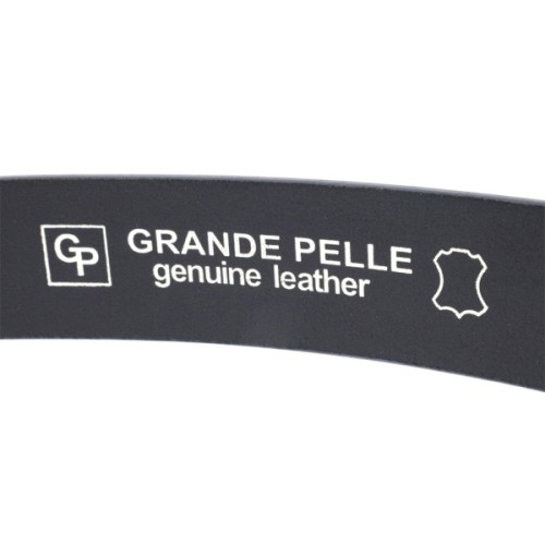 Ремінь Grande Pelle Під джинси з натуральної шкіри Чорний (11685)