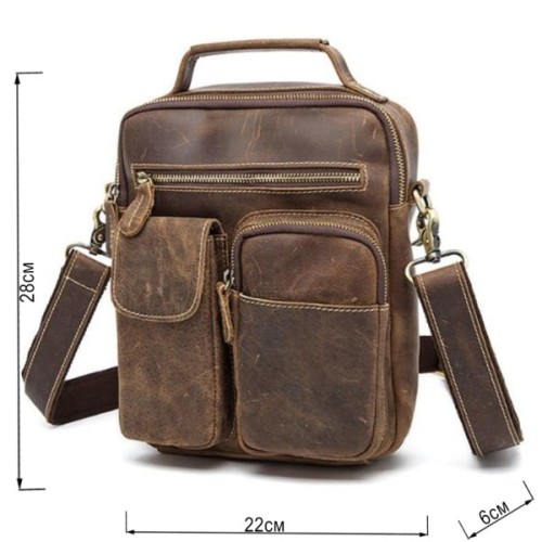 Сумка Vintage Crazy horse Коричнева (14692)