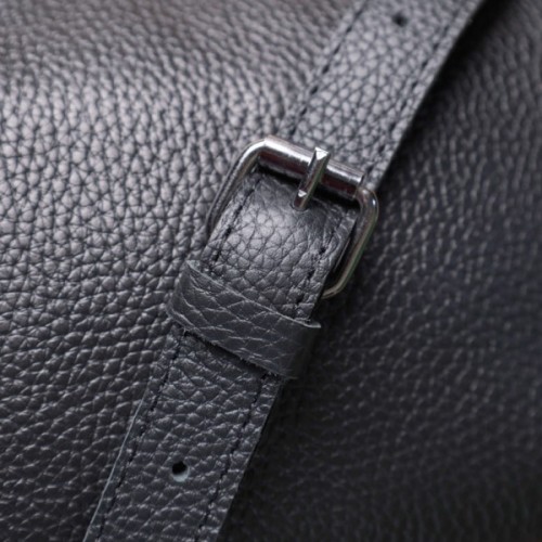 Сумка Shvigel Крос-боді з зернистої натуральної шкіри Чорна (22842)