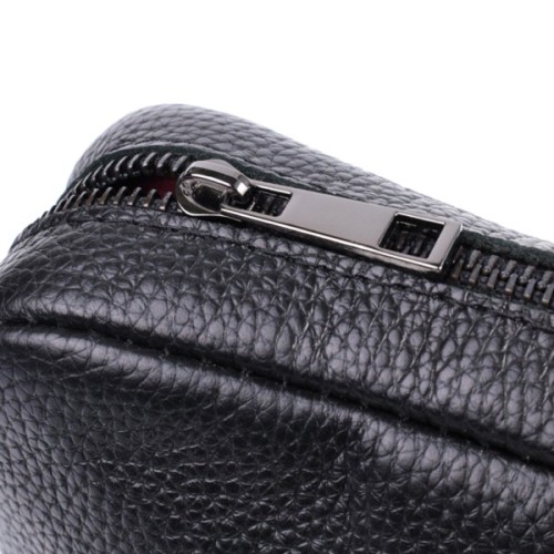 Сумка Shvigel Крос-боді з зернистої натуральної шкіри Чорна (22842)