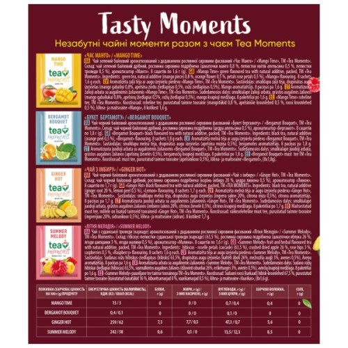Чай Tea Moments Tasty Moments Набір 4 смаки (tm.03309)
