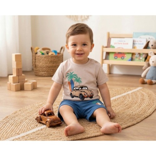 Набір дитячого одягу Breeze з машинкою (21723-86B-beige)