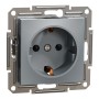 Розетка Schneider Electric ASFORA сталь (EPH2900162)