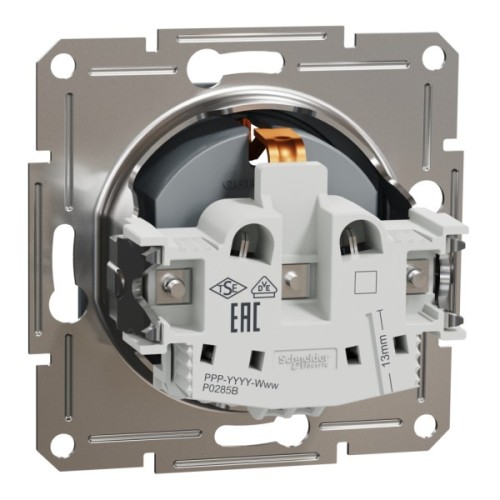 Розетка Schneider Electric ASFORA сталь (EPH2900162)