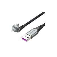 Дата кабель USB 2.0 AM to USB-C 1.5m 66W 180° U-Shaped aluminum alloy Vention (COHHG)