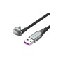 Дата кабель USB 2.0 AM to USB-C 1.5m 66W 180° U-Shaped aluminum alloy Vention (COHHG)