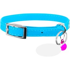 Нашийник для тварин WAUDOG GLAMOUR "Квіточка" з резинкою і стразами для кішок (блакитний) (32552)