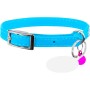 Нашийник для тварин WAUDOG GLAMOUR "Квіточка" з резинкою і стразами для кішок (блакитний) (32552)