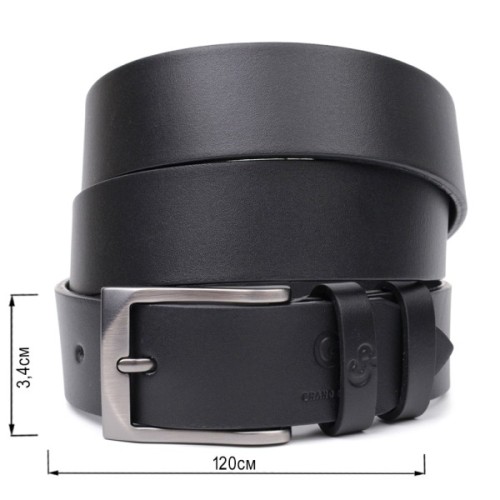 Ремінь Grande Pelle Шкіряний Чорний (11690)
