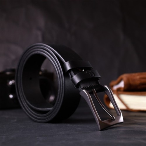 Ремінь Grande Pelle Шкіряний Чорний (11690)