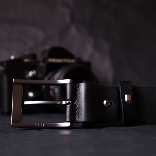 Ремінь Grande Pelle Шкіряний Чорний (11690)