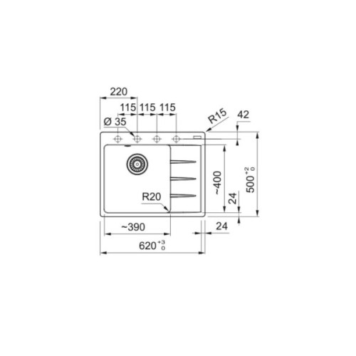 Мийка кухонна Franke Centro CNG 611-62 TL (114.0699.242)