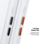 Чохол до мобільного телефона Armorstandart Unit MagCase Apple iPhone 17 Clear Silver + Orange Button Set (ARM90581)
