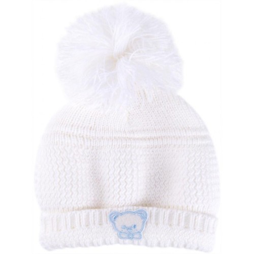 Шапка дитяча Luvena Fortuna тепла для дівчаток з помпоном (G8528 F)